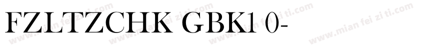 FZLTZCHK GBK1 0字体转换